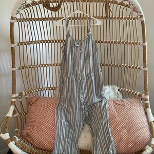 Rails blue and white striped jumpsuit, size xs